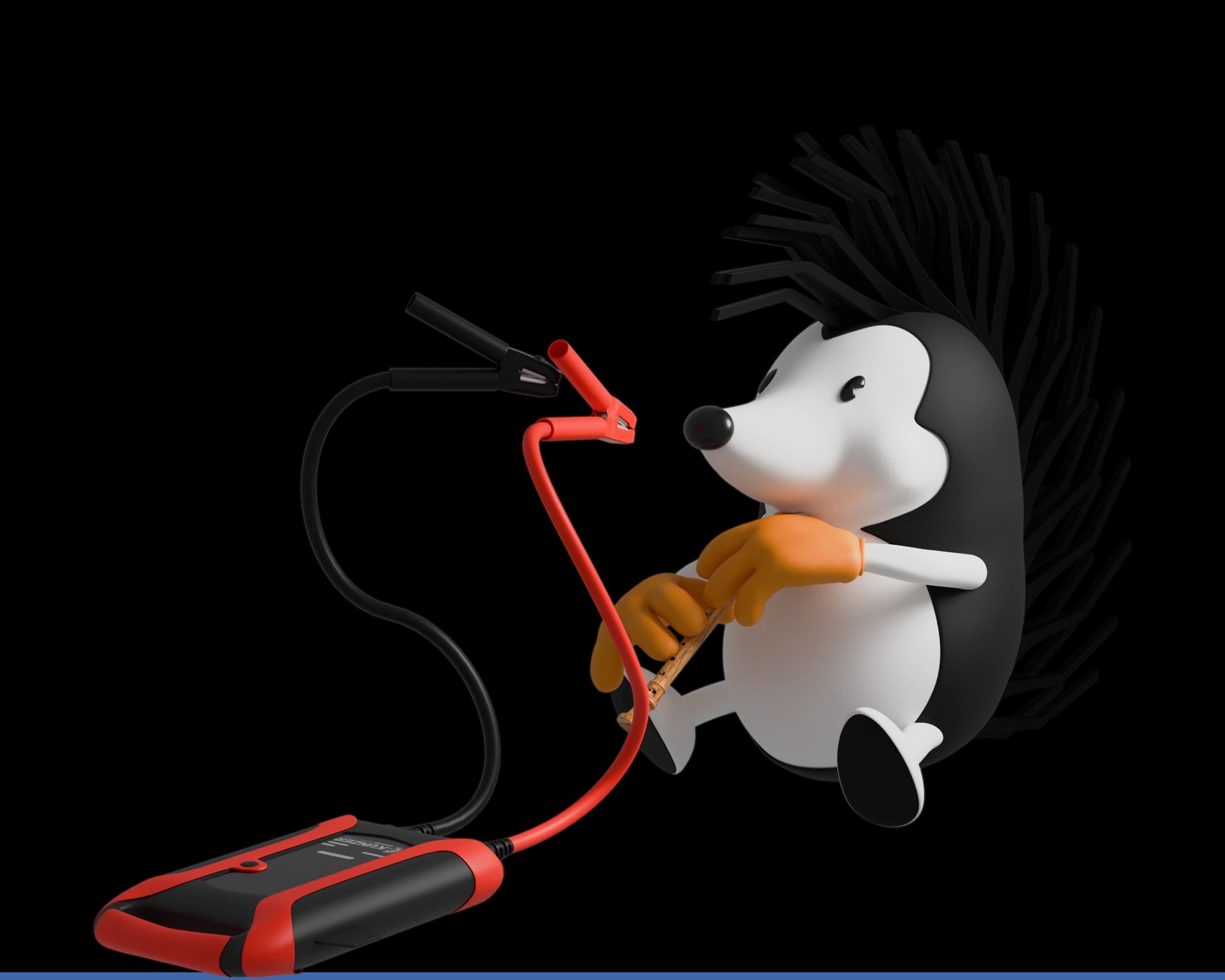 Kunzer Startgeräte und Batterietester mit Igel Eddy